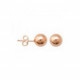 PENDIENTES DE BOLA 8MM O/ROSA