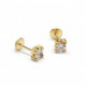 PENDIENTES ORO 3 MM CIRCONITAS PENDIENTES ORO 3 MM CIRCONITAS