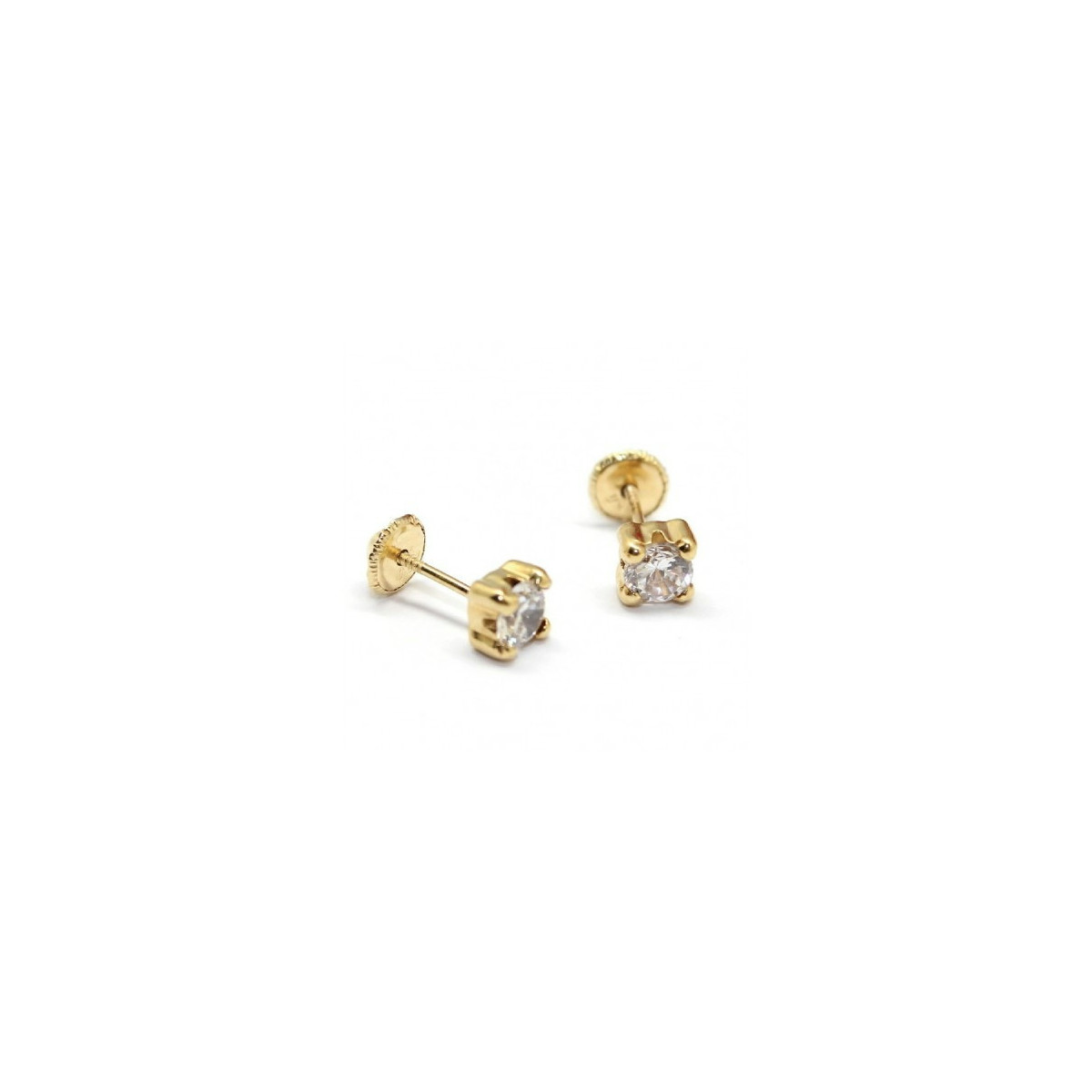 PENDIENTES ORO 3 MM CIRCONITAS