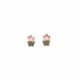PENDIENTES BEBE ROSA