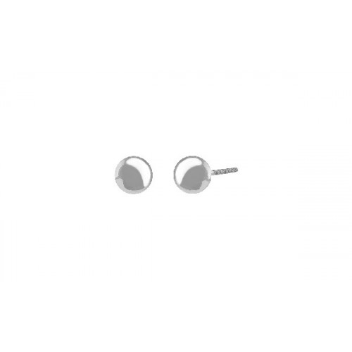 PENDIENTES BEBE ORO BLANCO BOLAS 4 MM