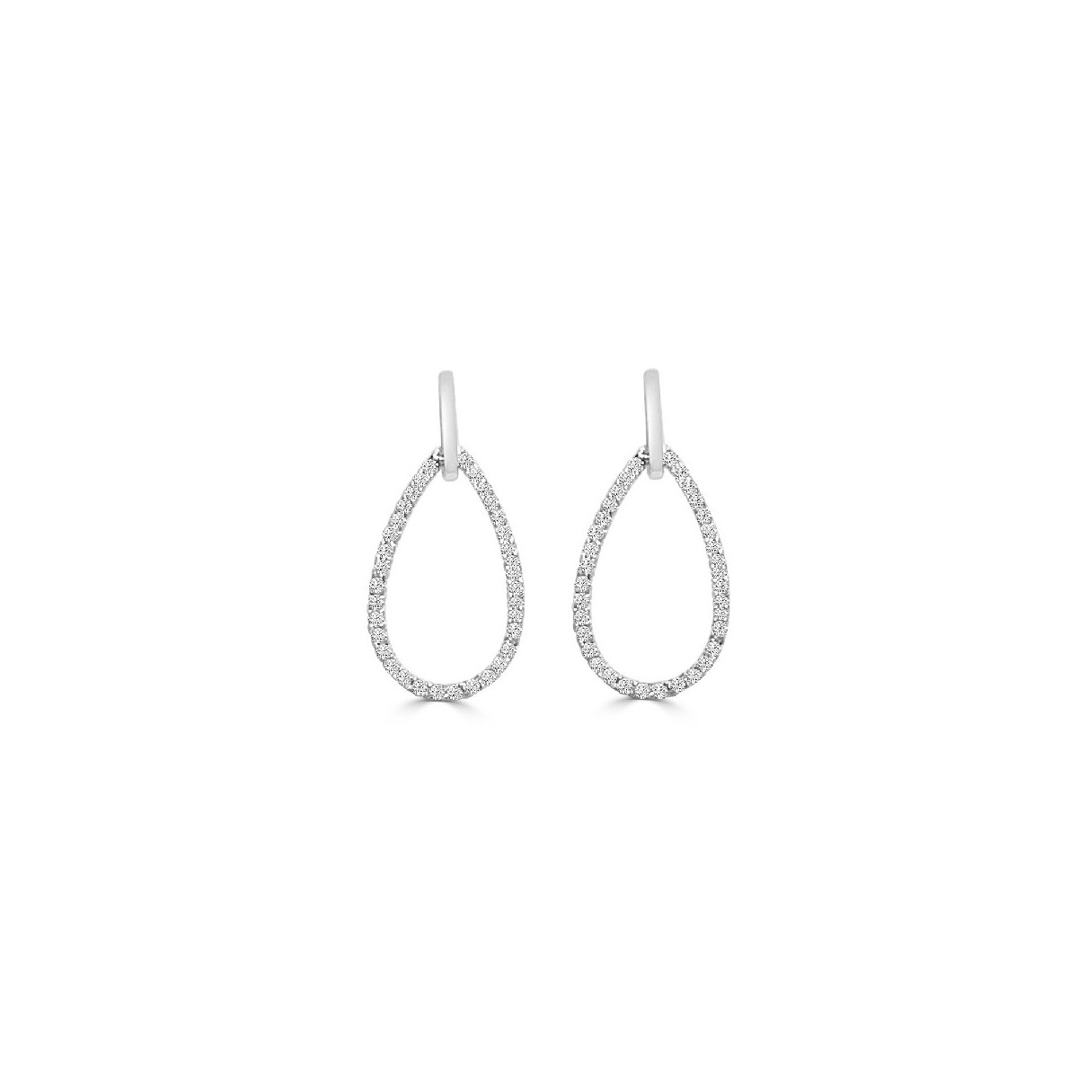 PENDIENTES ORO BLANCO CIRCONITAS