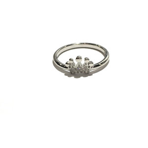 ANILLO PLATA CORONA CIRCONITAS