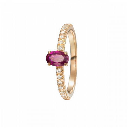 ANILLO O/R BTES 0.16 QT Y RUBI 0.50 QT