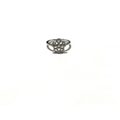 ANILLO FLOR DE PLATA Y CIRCONITA