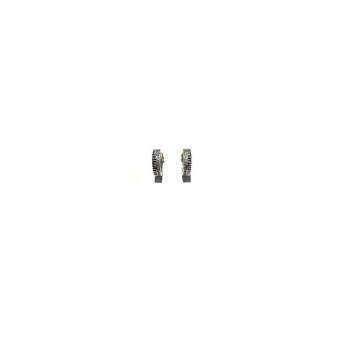 PENDIENTES PLATA 2 FILAS Y CIRCONITAS