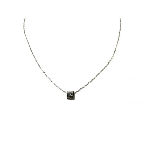 CADENA Y COLGANTE DE PLATA CON CIRCONITA