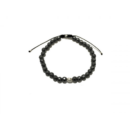 PULSERA BOLAS CON PLATA Y MACRAME