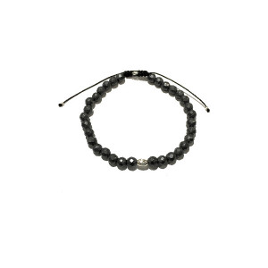 PULSERA BOLAS CON PLATA Y MACRAME