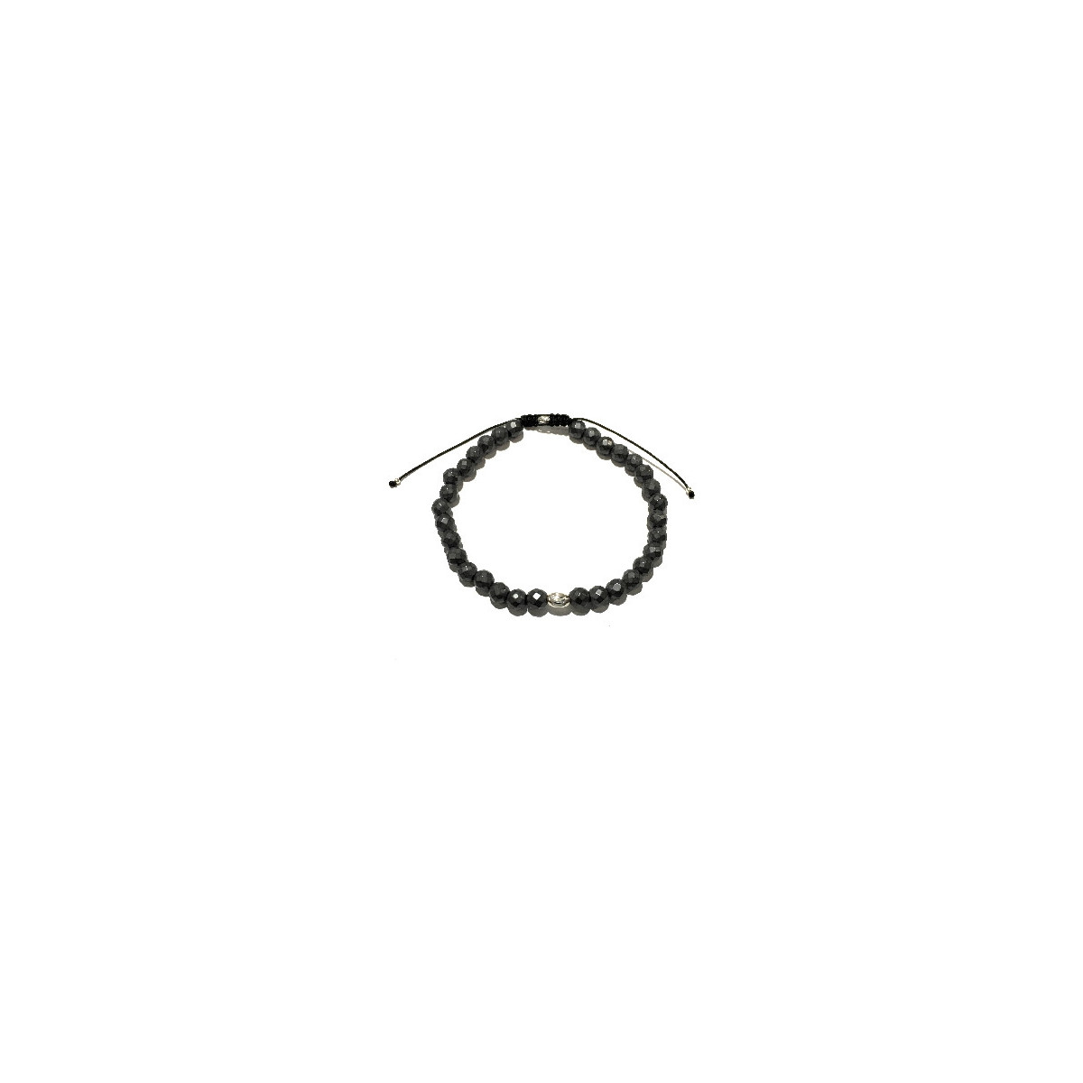 PULSERA BOLAS CON PLATA Y MACRAME
