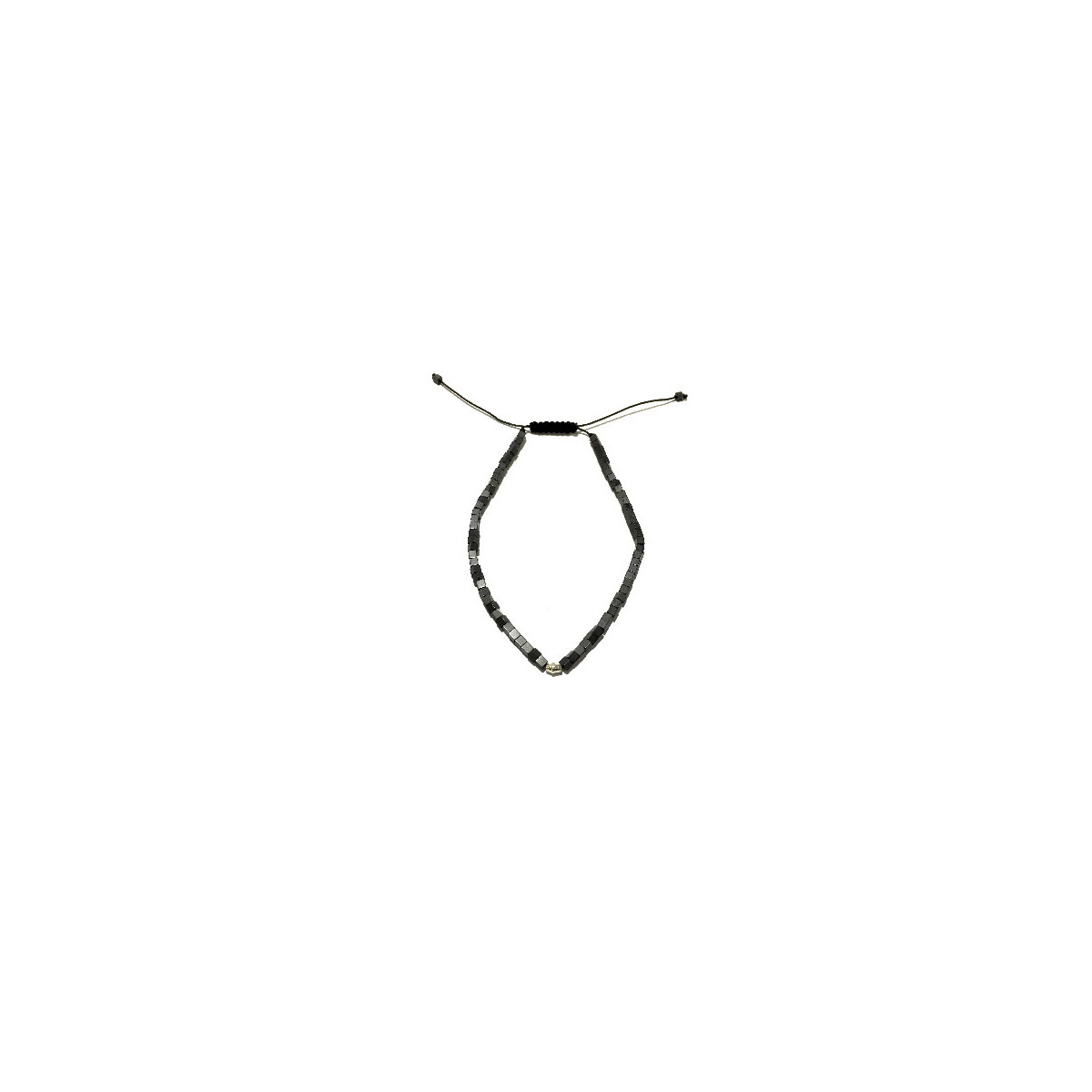 PULSERA CON PLATA Y MACRAME