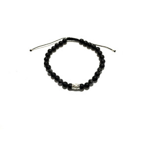 PULSERA BOLAS CON PLATA Y MACRAME