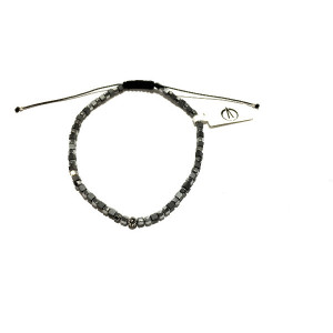 PULSERA CON PLATA Y MACRAME