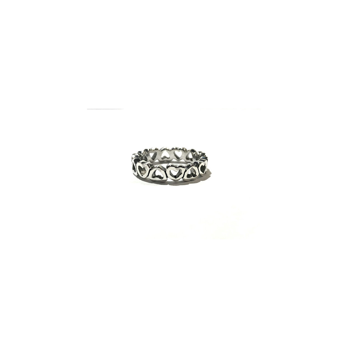 ANILLO DE PLATA CORAZONES CALADOS