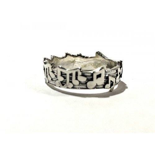 ANILLO DE PLATA NOTAS MUSICALES