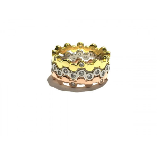 SET ANILLO CIRCULO PLATA COLORES Y CIRC.