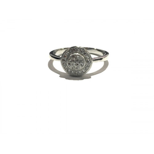 ANILLO PLATA ROSETON PEQUEÑO CIRCONITAS