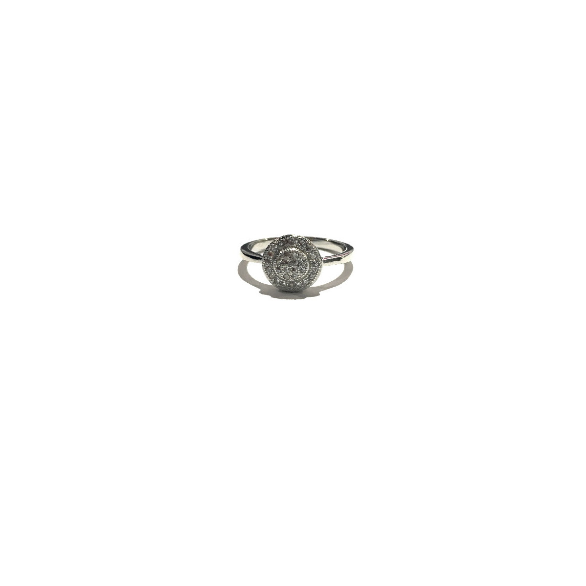 ANILLO PLATA ROSETON PEQUEÑO CIRCONITAS