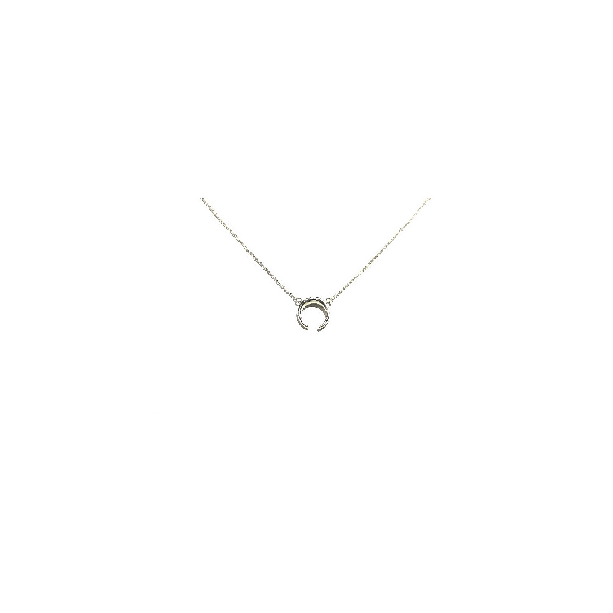 COLGANTE DE PLATA MEDIA LUNA