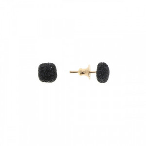 PENDIENTES PLARA ROSA Y POLVO NEGRO
