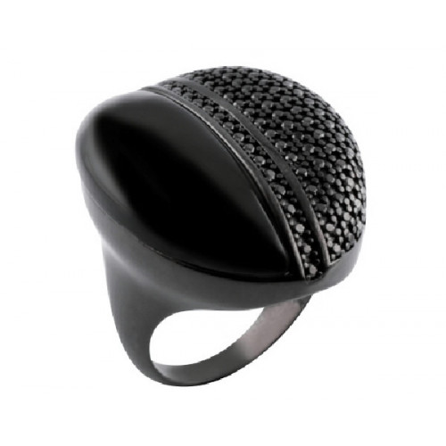 ANILLO ONIX Y CIRC NEGRAS BAÑO NEGRO