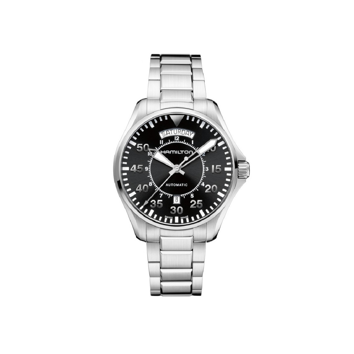 RELOJ XL KHAKI PILOT AUTO NEGRO