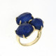 ANILLO KRAZ PLATA/ORO LAPIZLAZULI