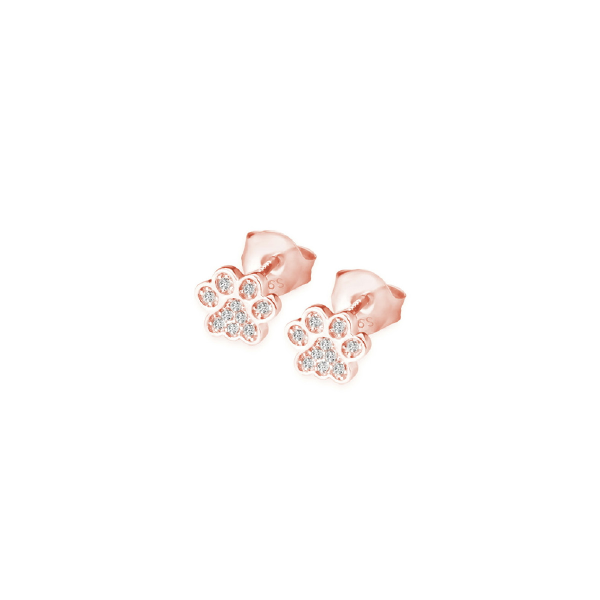 PENDIENTES PLATA ROSA