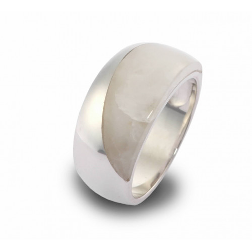 ANILLO PLATA W/WHITE QUARTZ