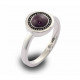 ANILLO PLATA W/IMI PURPLE CAT EYE+OXI