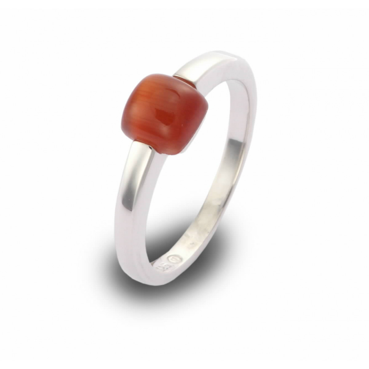 ANILLO PLATA W/BROWN CAT EYE