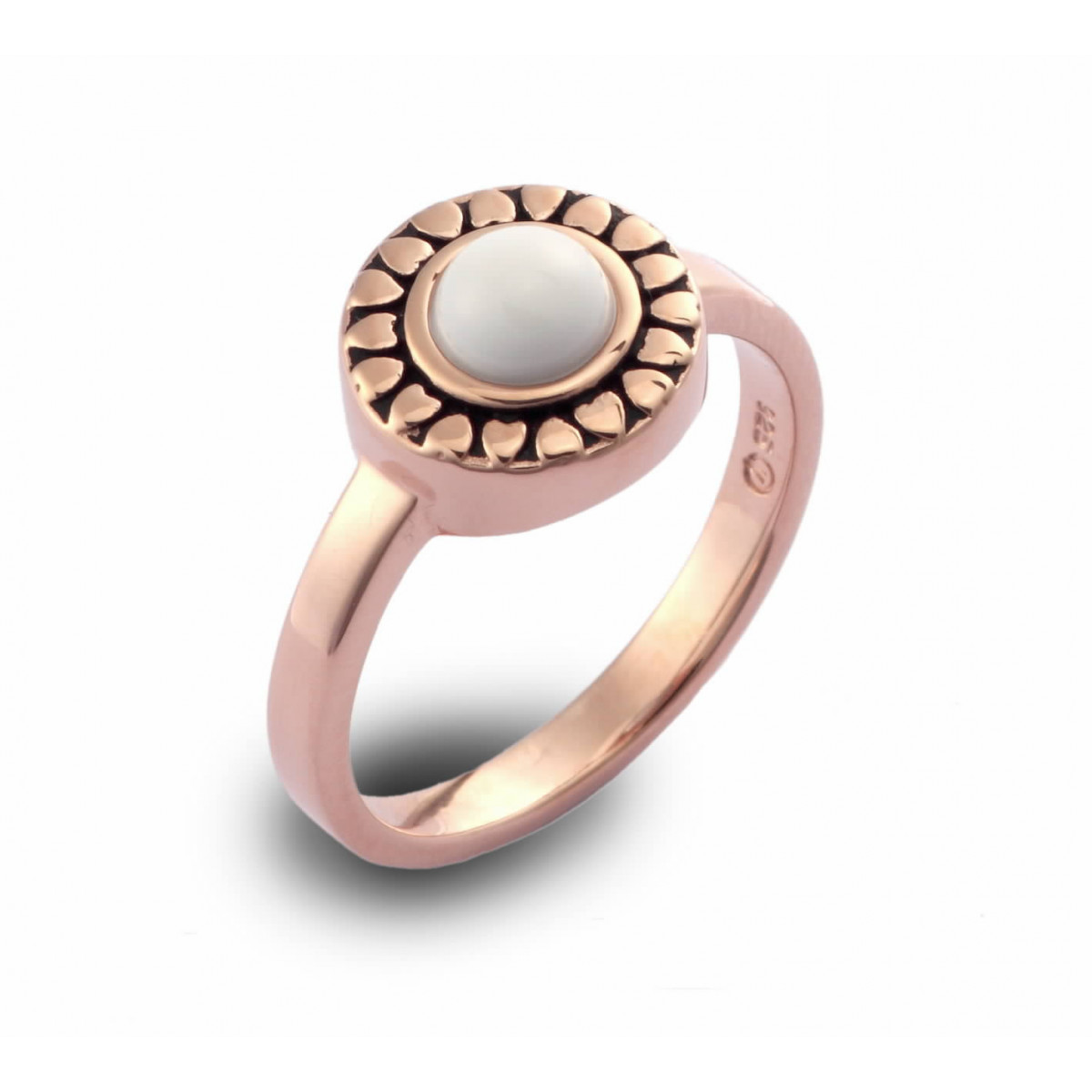 ANILLO PLATA W/WHITE AGATA+PG+OXI