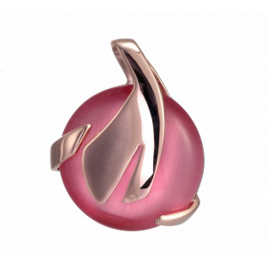 COLGANTE PLATA W/IMI PINK CAT EYE+PG