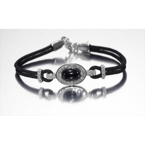 PULSERA CUERO Y PLATA