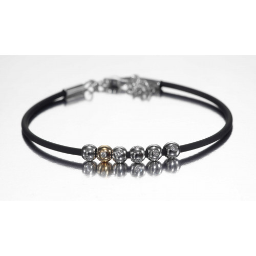 PULSERA CUERO Y PLATA