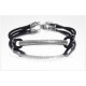 PULSERA CUERO Y PLATA