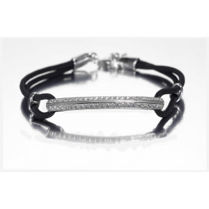 PULSERA CUERO Y PLATA