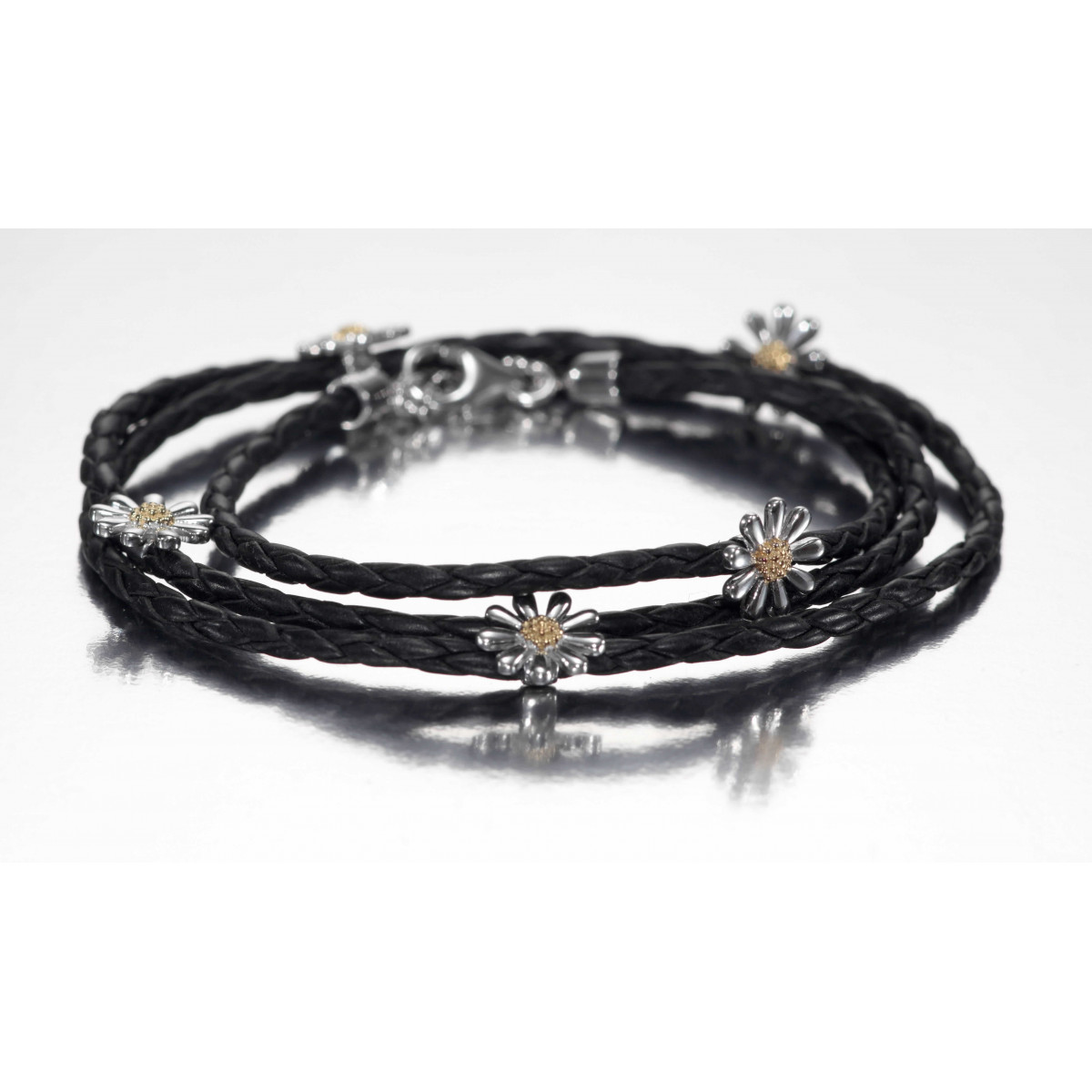 COLLAR CUERO Y PLATA