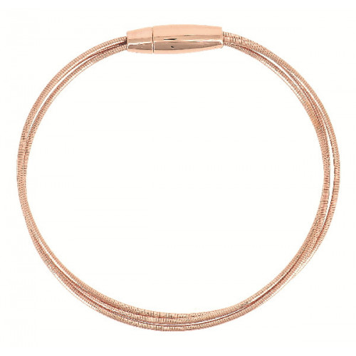 PULSERA DNA PLATA ROSA