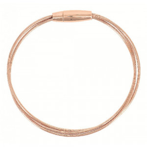 PULSERA DNA PLATA ROSA
