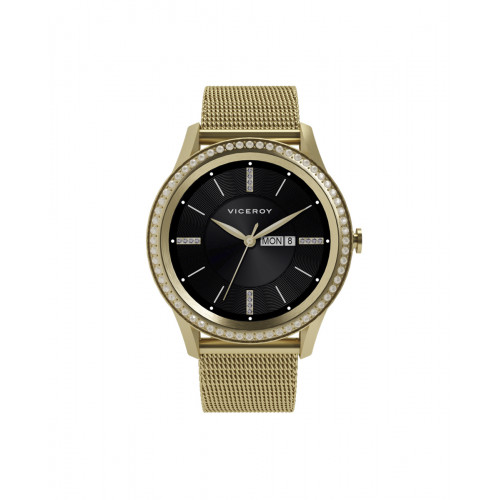 PACK RELOJ SMART ACERO IP DORADO