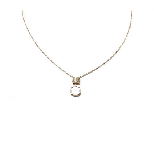 CADENA Y COLGANTE DE PLATA CON CIRCONITA