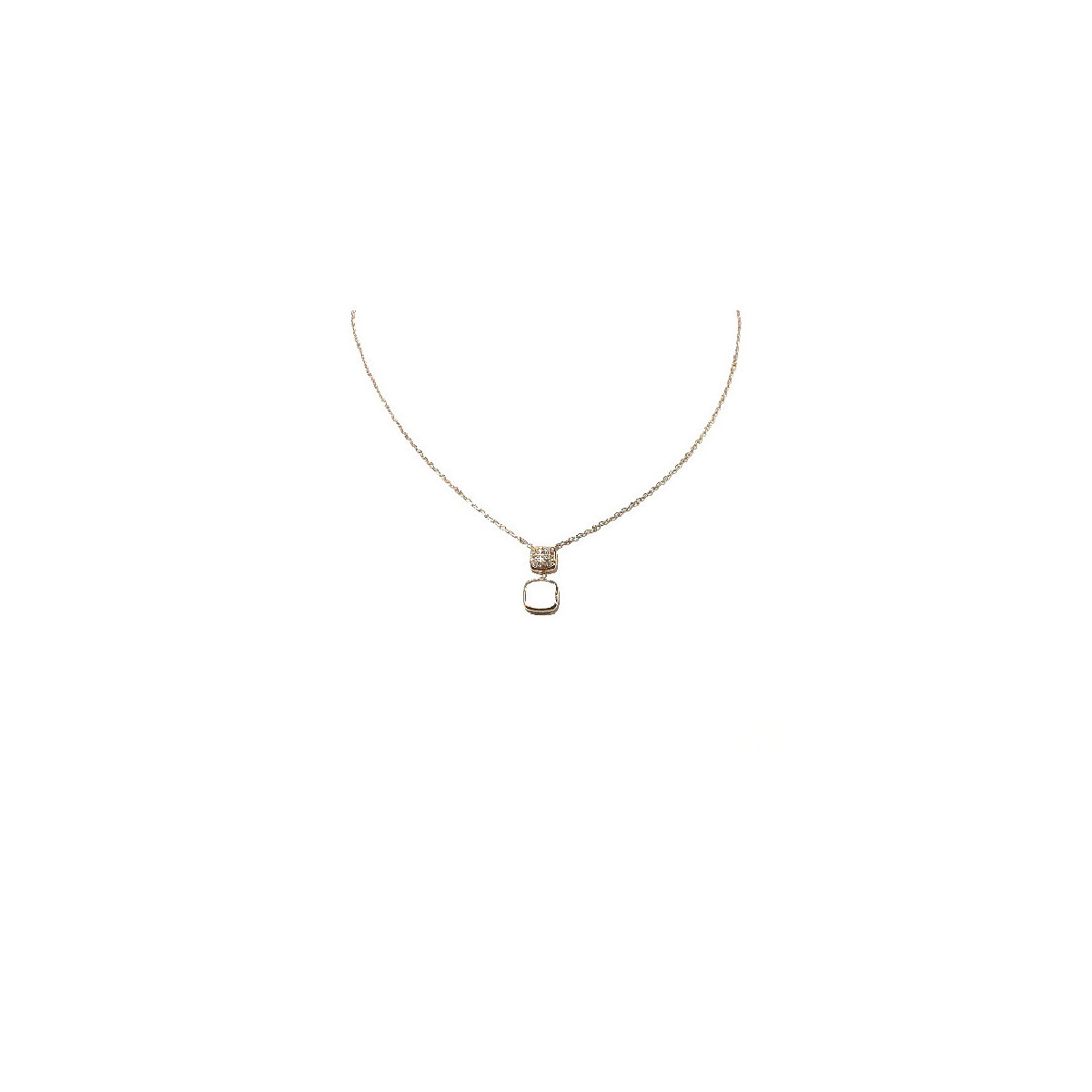 CADENA Y COLGANTE DE PLATA CON CIRCONITA