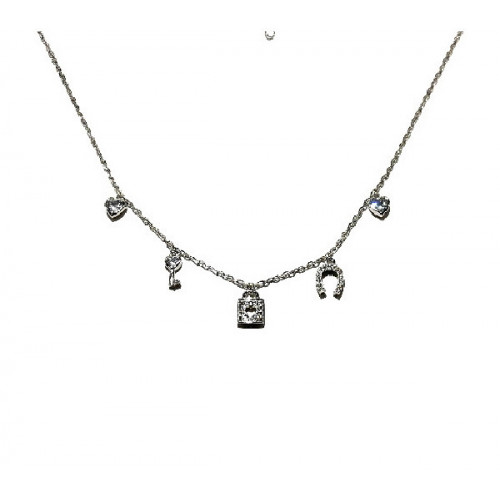 COLLAR PLATA Y CIRCONITAS