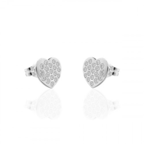 PENDIENTES ORO BLANCO Y CIRCONITAS