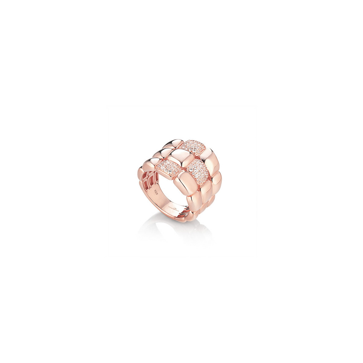 ANILLO PLATA ROSA Y CIRCONITAS