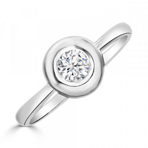 SOLITARIO CHATON O/B BRILLANTE 0.23 QT