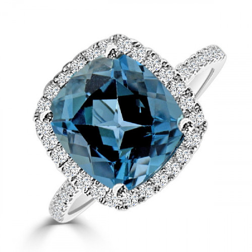 ANILLO O/B BTES 0.39 QT Y TOPACIO 4.40 Q