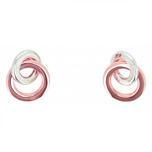 PENDIENTES ELEGANCE PLATA BICOLOR