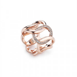 ANILLO PLATA ROSA Y CIRCONITAS